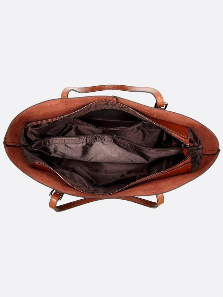 Sac cabas cuir camel