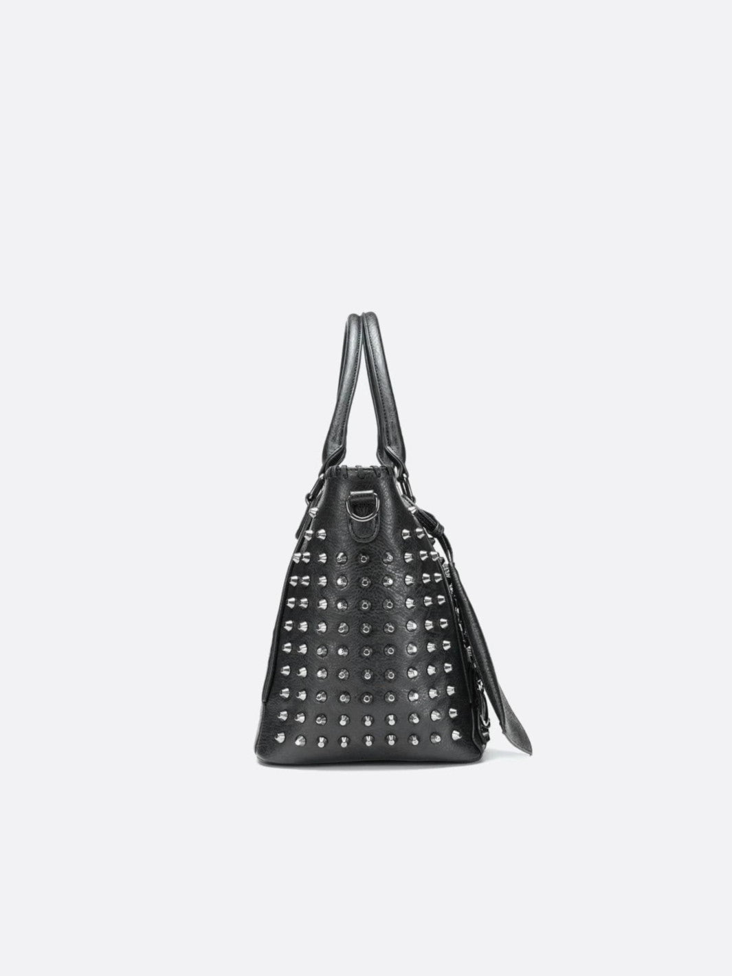 Sac cabas cuir noir clouté<br>Deymos