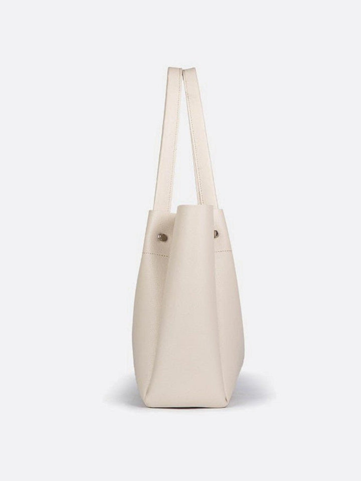 Sac cabas en cuir blanc