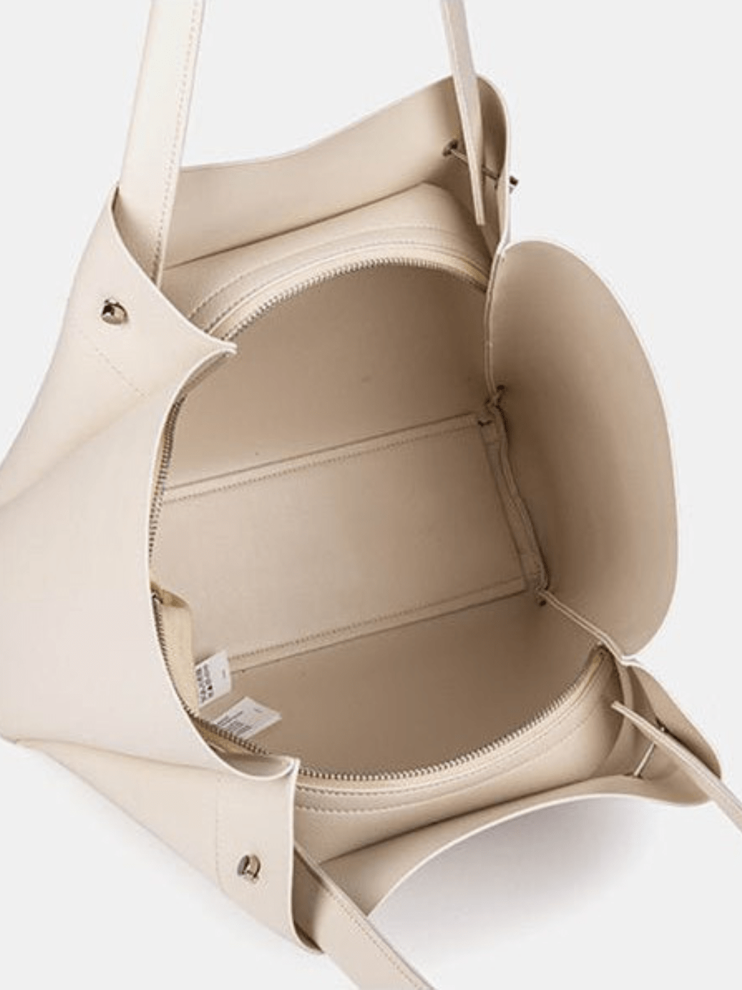 Sac cabas en cuir blanc