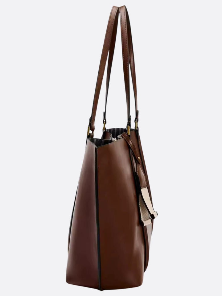 Sac cabas en cuir lisse