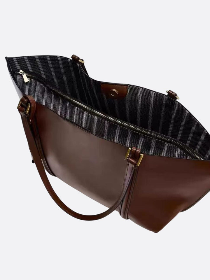 Sac cabas en cuir lisse