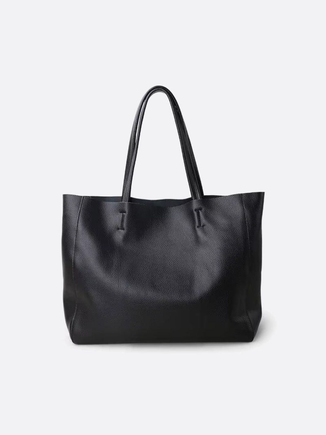 Sac cabas cuir souple noir