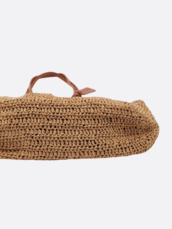 Sac cabas en paille et cuir