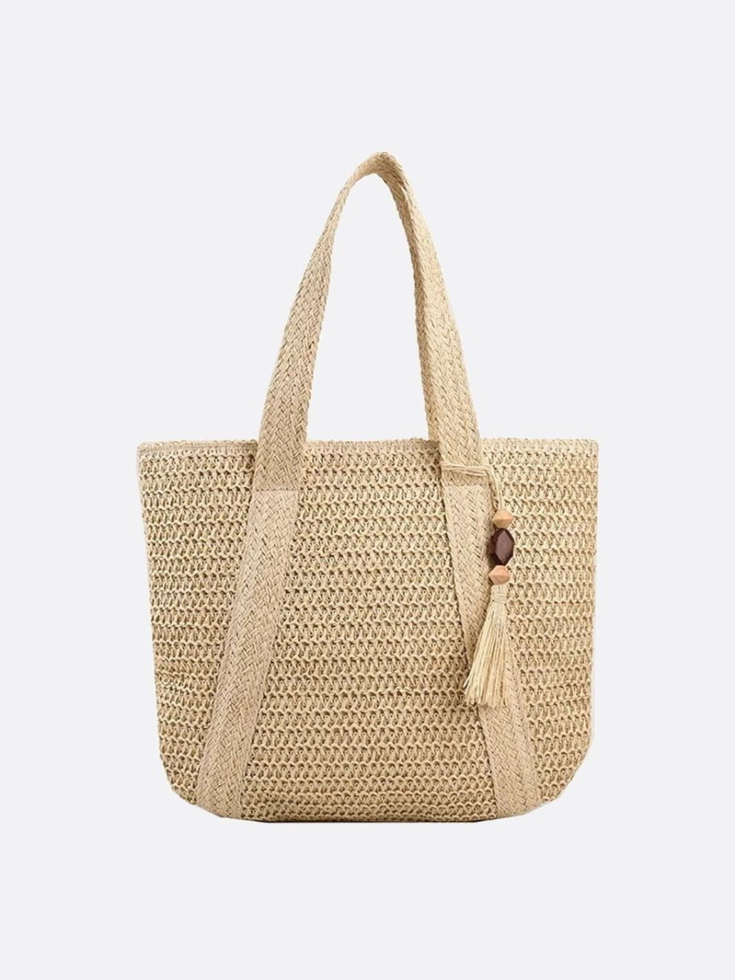 Sac cabas paille beige