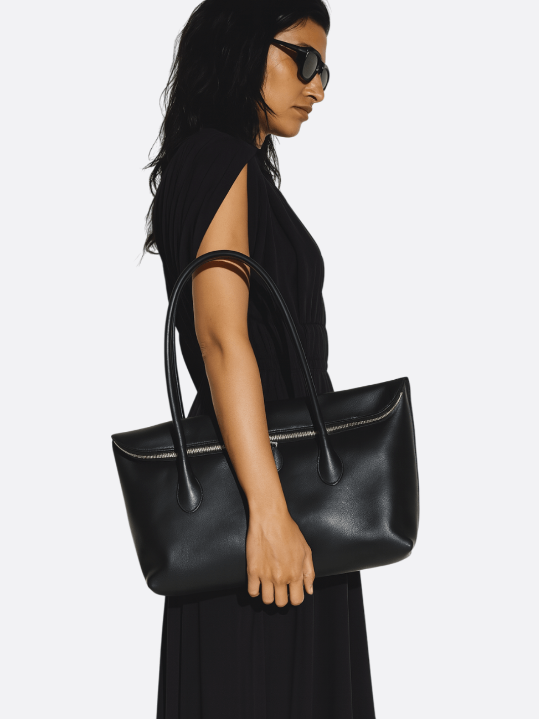 sac cabas rectangulaire cuir femme