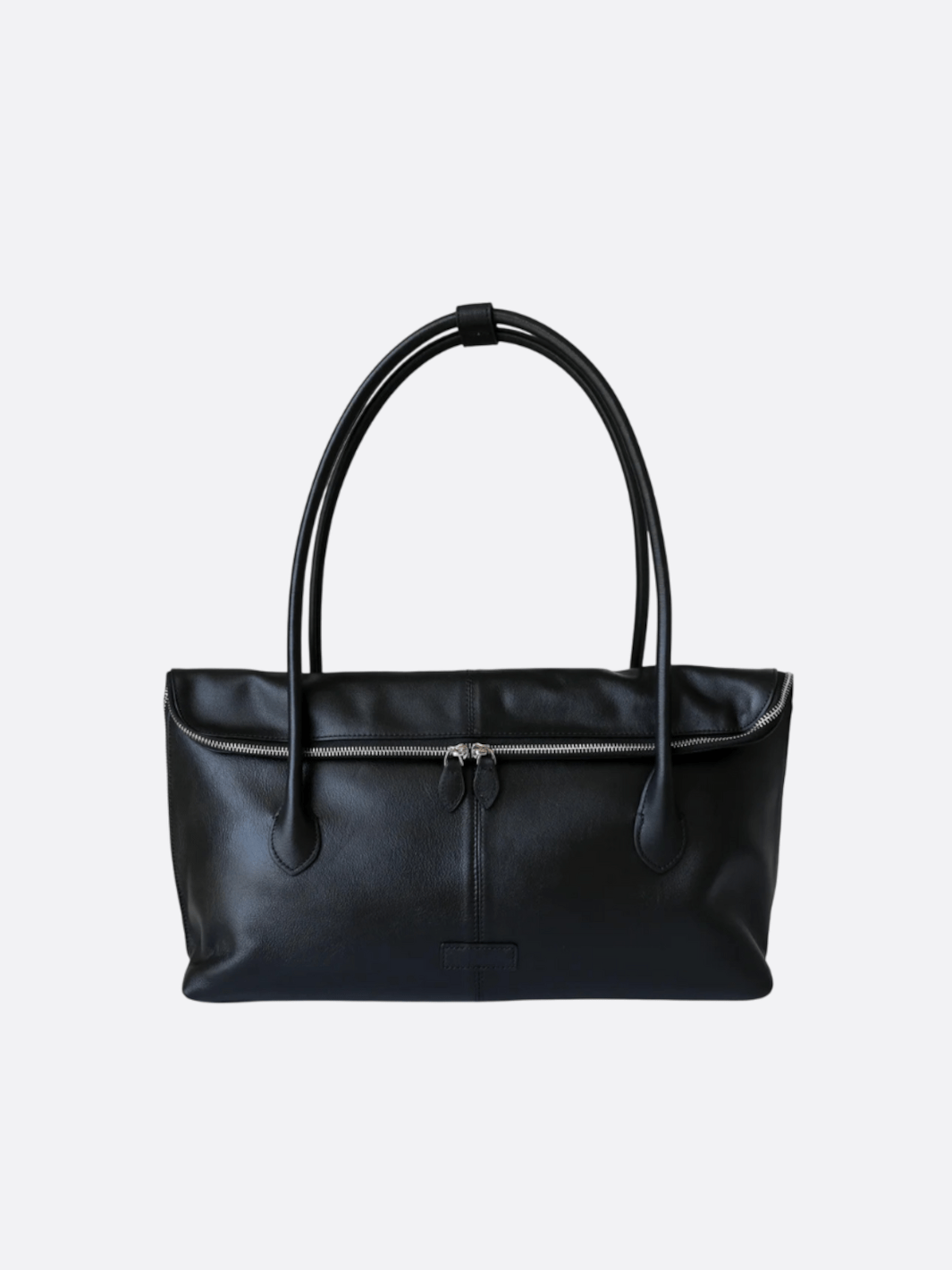 sac cabas rectangulaire cuir noir