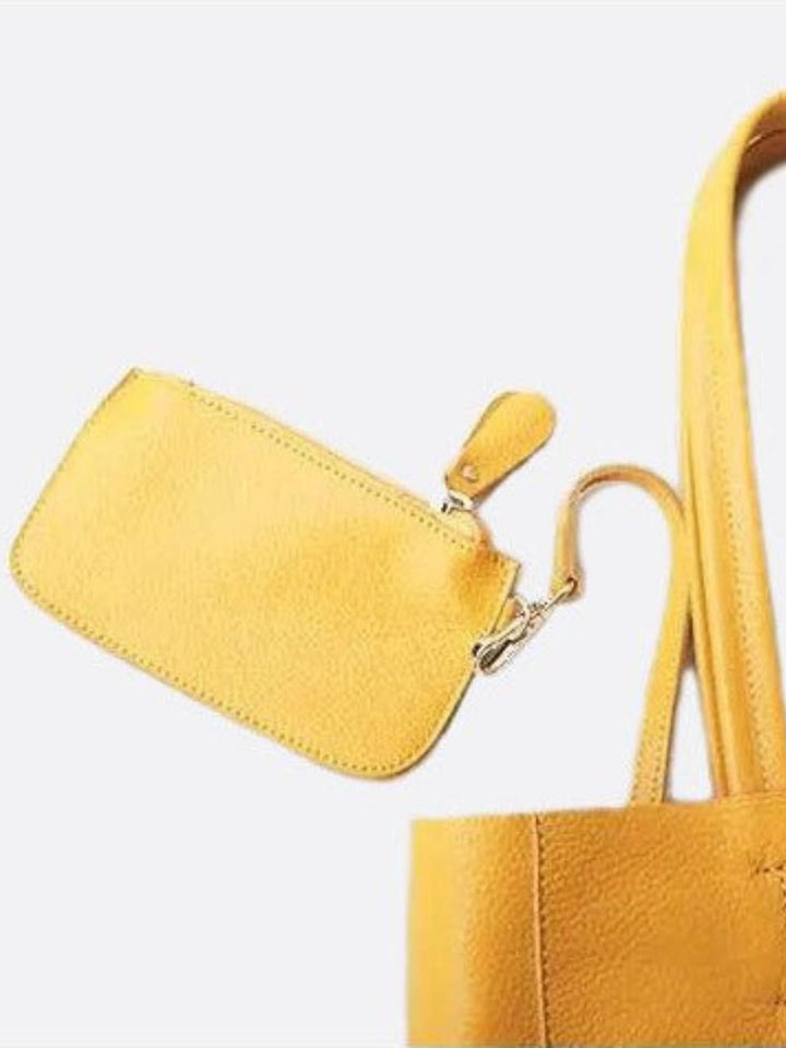 Sac cabas vertical en cuir