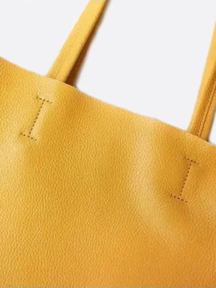 Sac cabas vertical en cuir