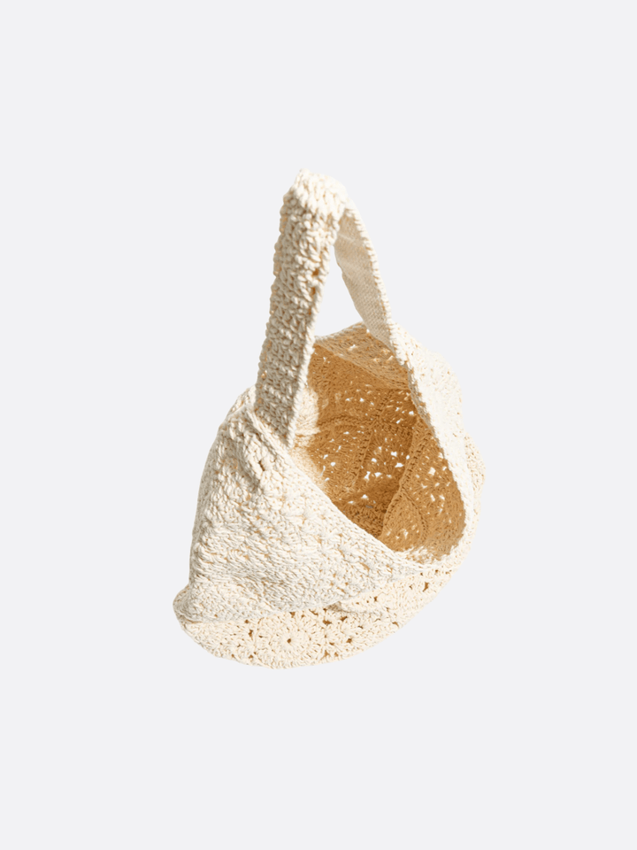 Sac crochet beige