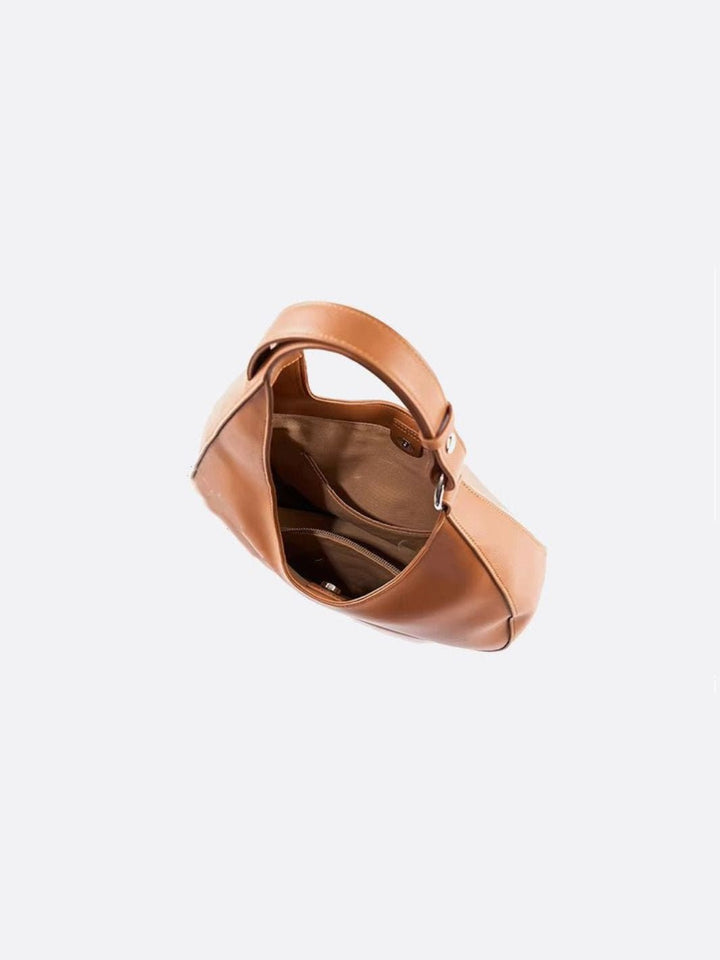 Sac en cuir demi-lune
