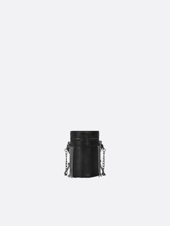 Sac cylindre cuir noir<br>Nevada