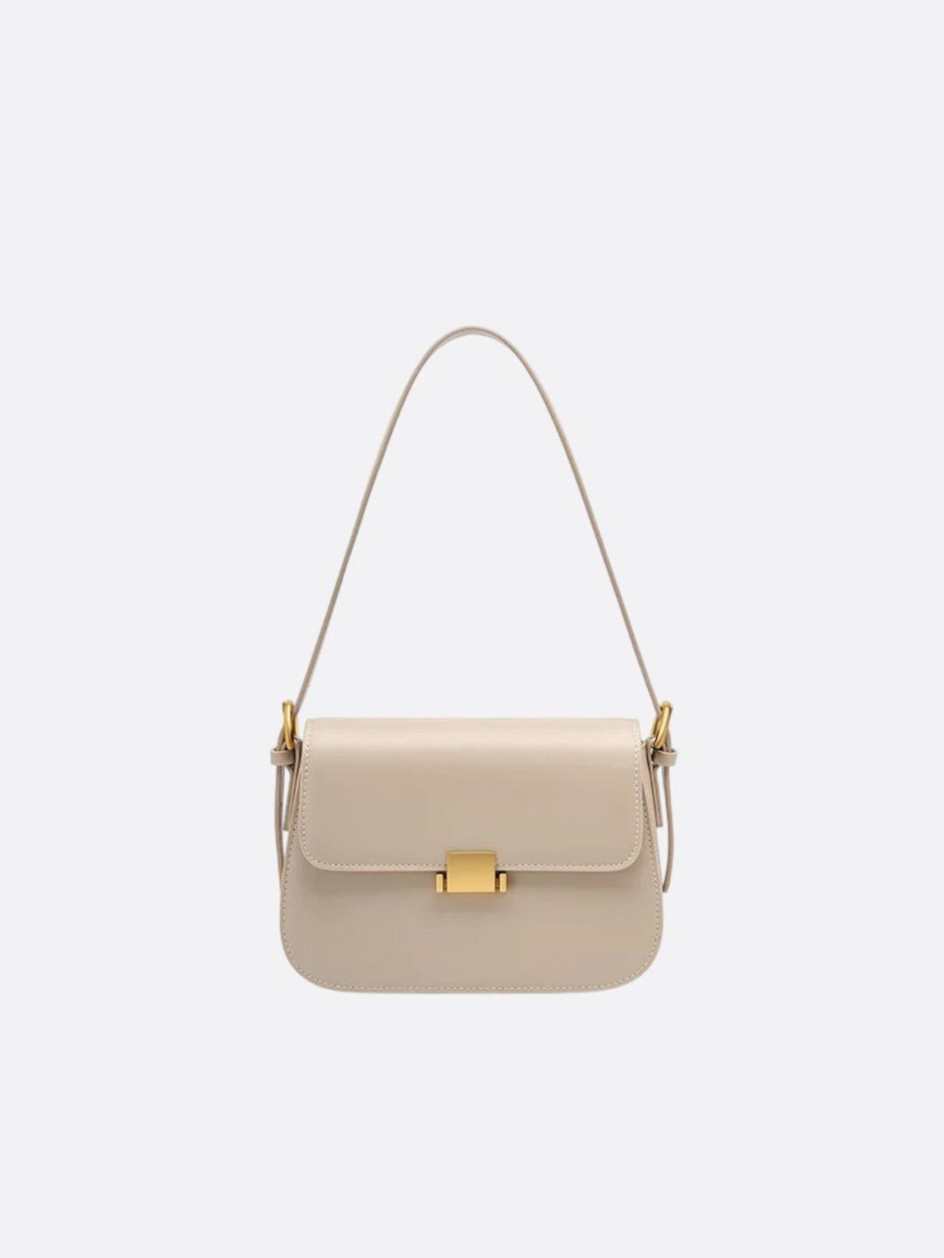 sac épaule cuir beige clair