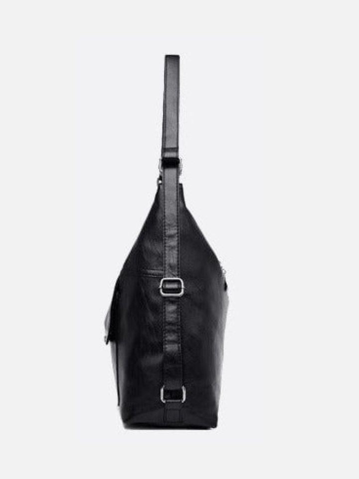 Sac d'épaule en cuir transformable en sac à dos