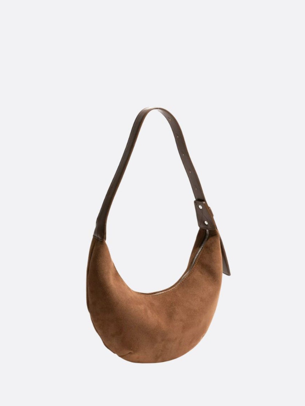 sac demi-lune daim