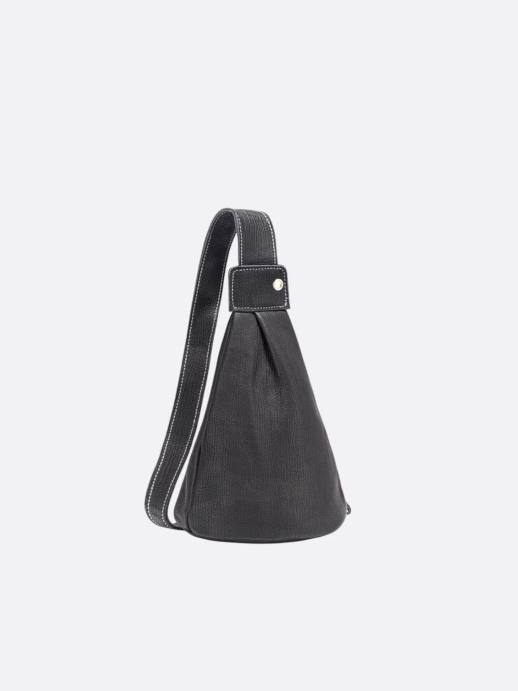 Sac cuir bandoulière large noir