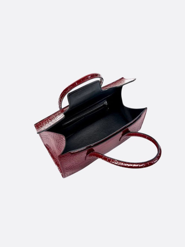 Sac en cuir effet croco