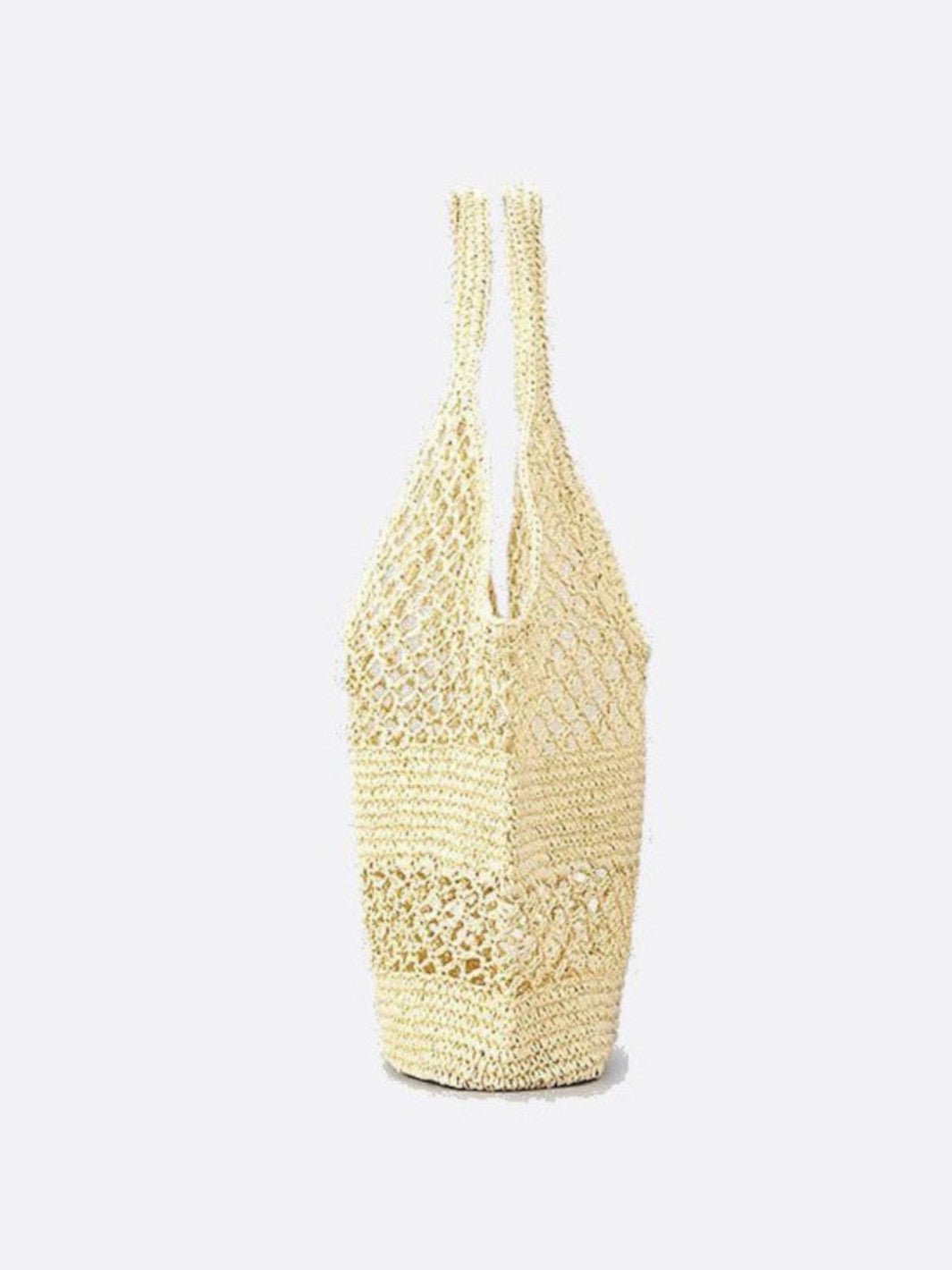 Sac fourre-tout en paille et crochet
