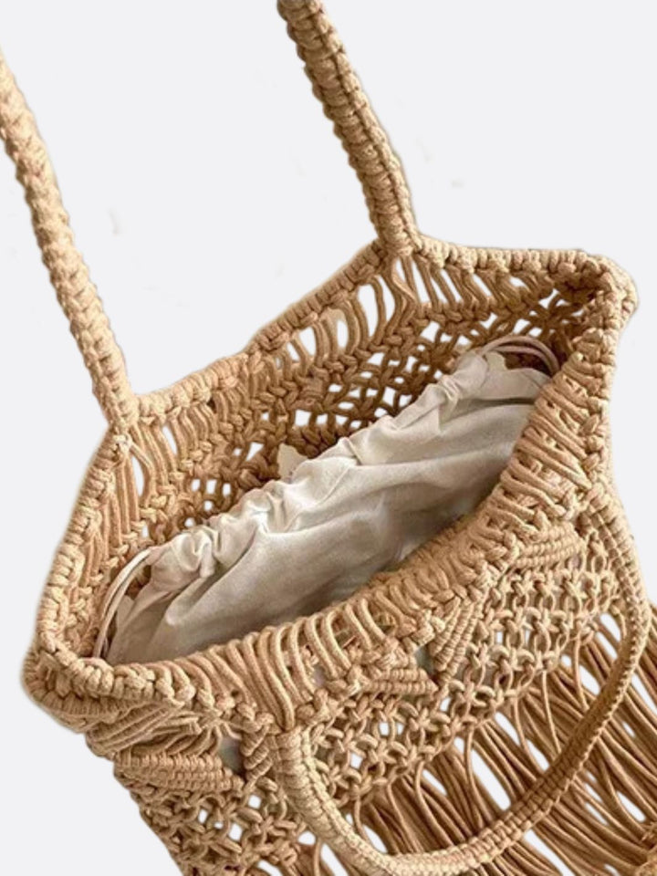 Sac en macramé avec franges