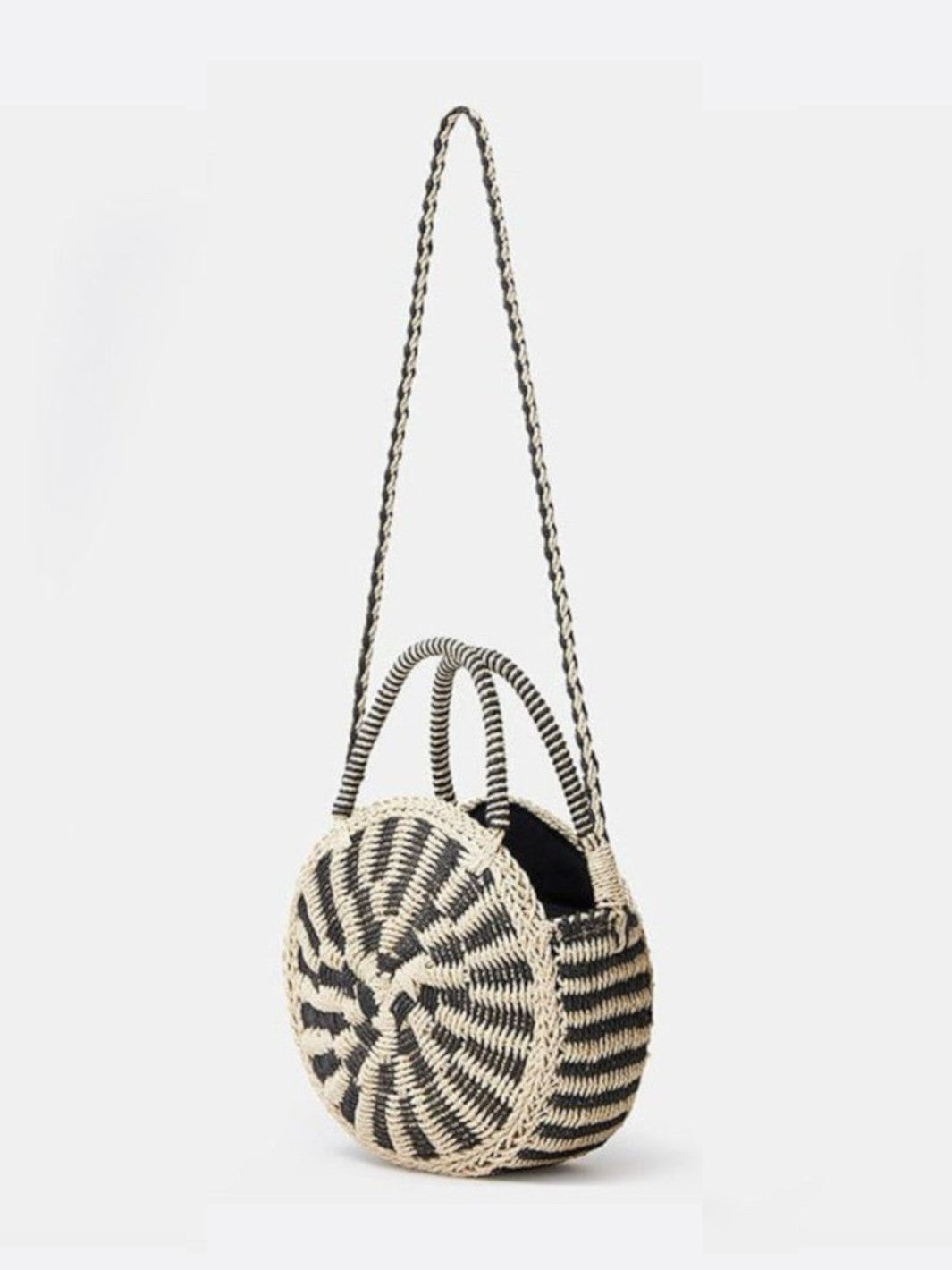 sac bandouliere femme noir et blanc