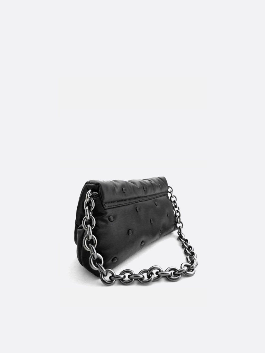 Sac noir matelassé avec chaine en bandoulière<br>Noctis