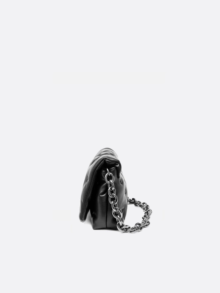 Sac noir matelassé avec chaine en bandoulière<br>Noctis