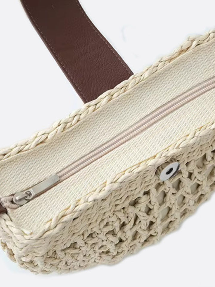 Sac paille demi-lune