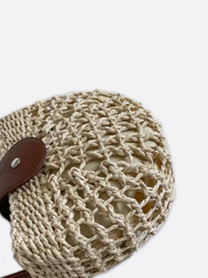 Sac paille demi-lune
