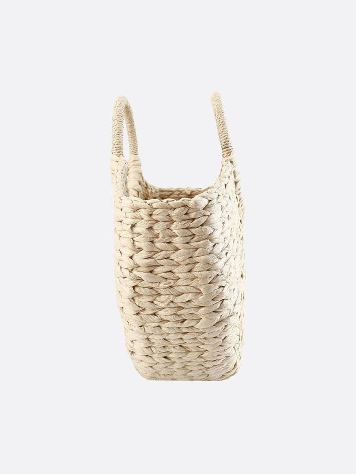 Sac panier en osier blanc