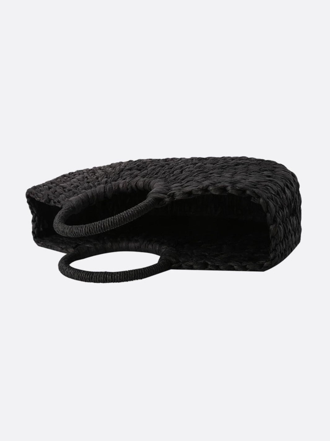 Sac panier en osier noir