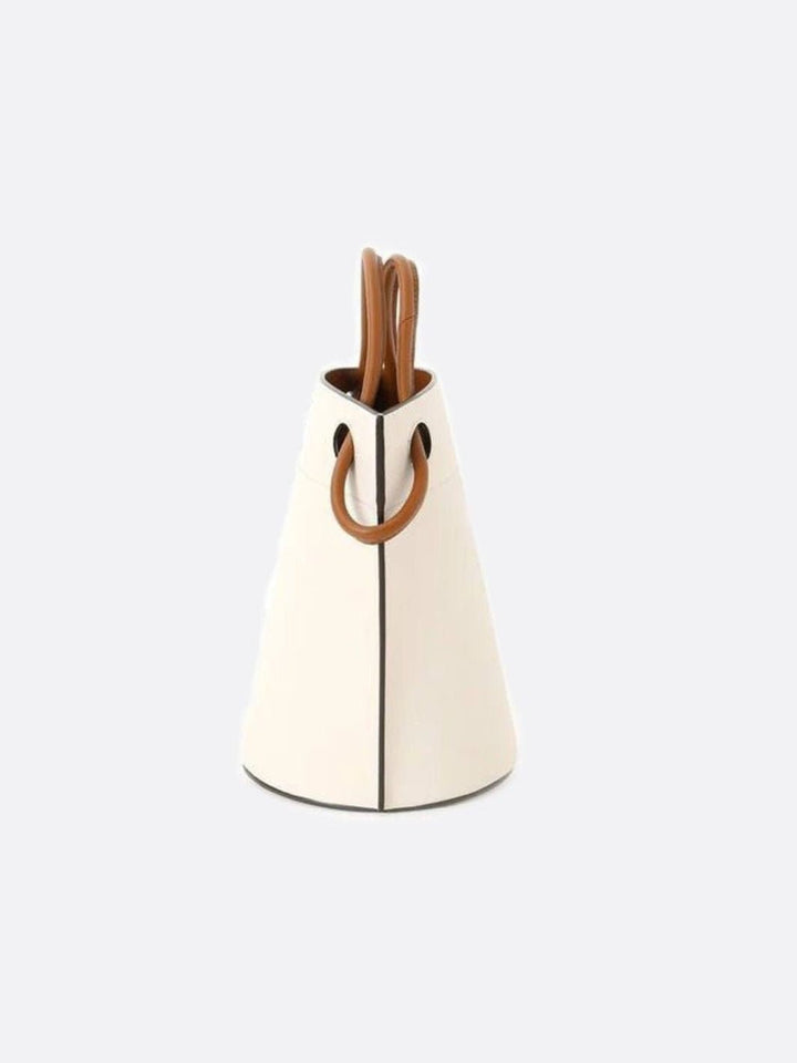 Sac seau cuir blanc
