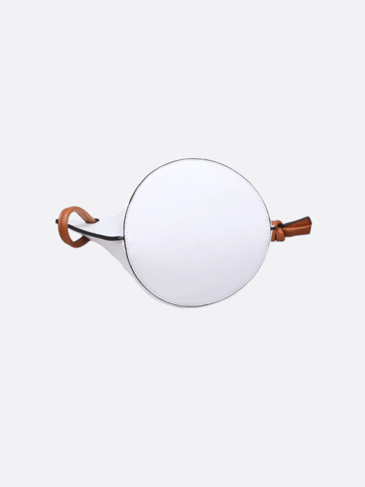 Sac seau en cuir blanc<br>Alcyon
