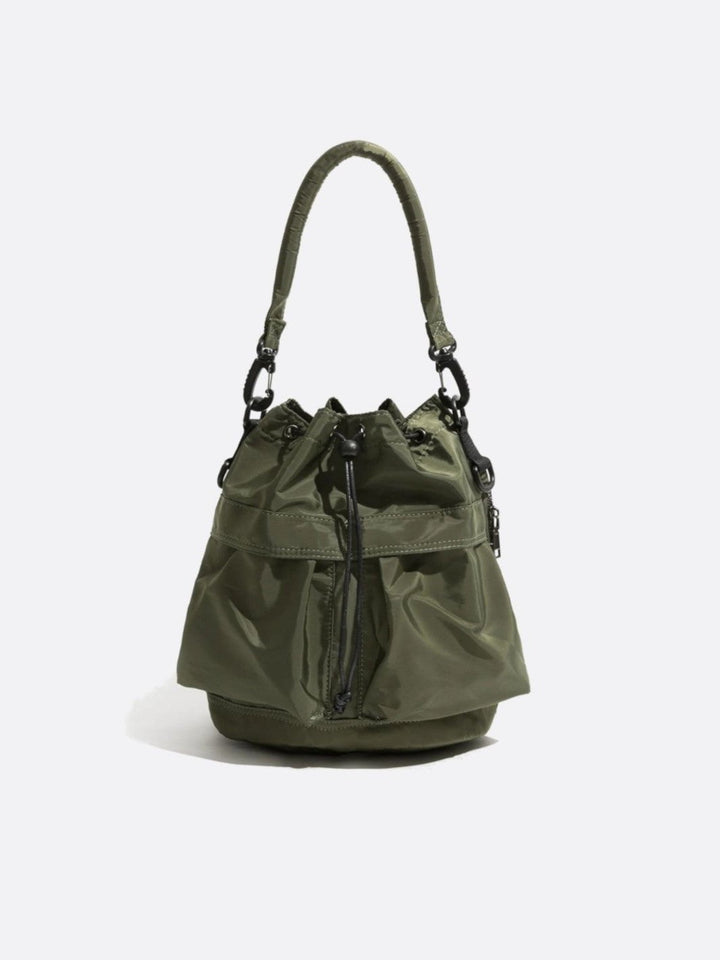Sac seau nylon vert foncé