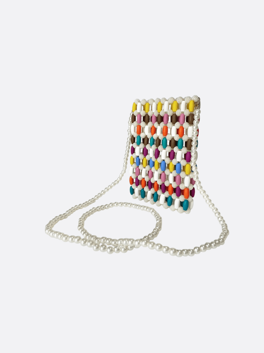 pochette telephone perle