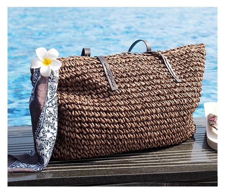 grand sac cabas paille été